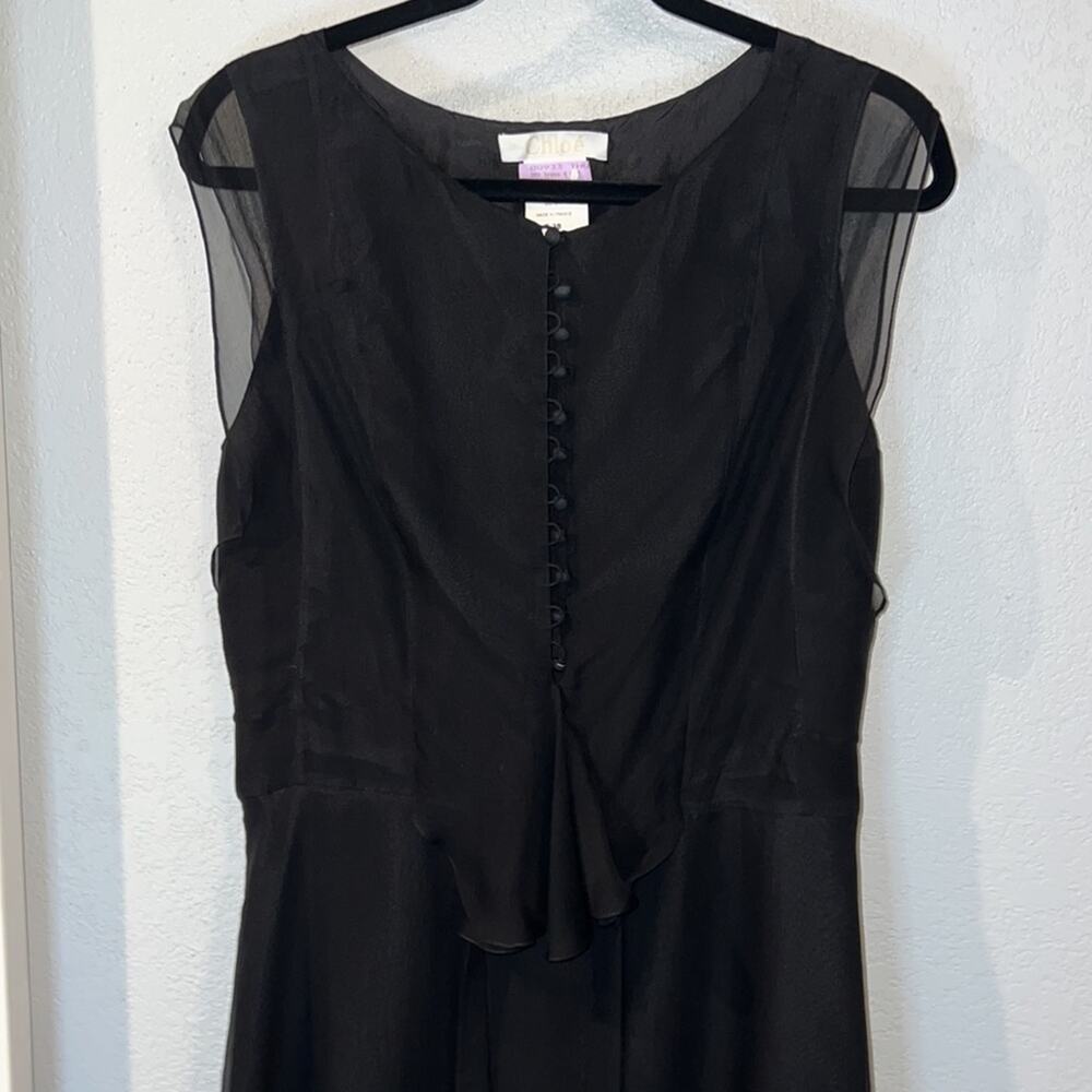 Chloe Black Silk Dress - Size 38 - Picture 2 of 16